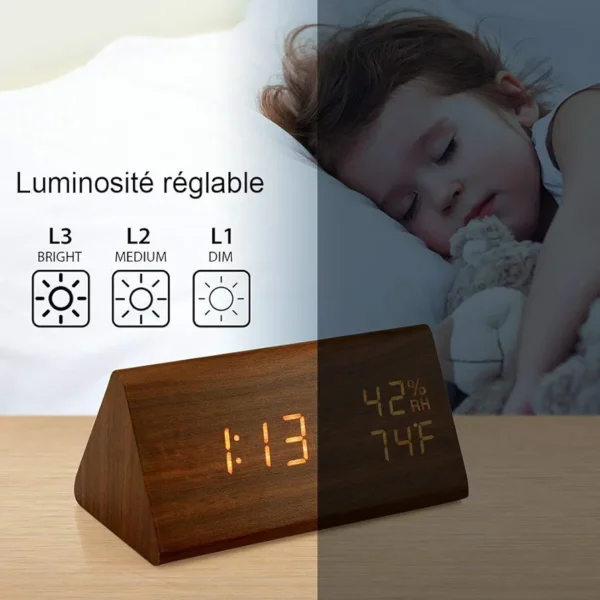 MeNo Digital Triple Alarm Clock - Image 4