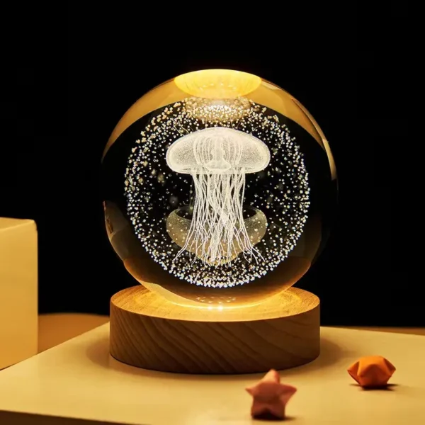 3D Carved Night Light with Remote & Touch Control – Multicolor